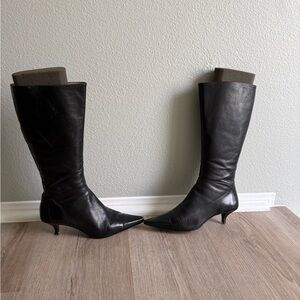 Arturo Chiang size 10 Black Leather Heeled Boots
